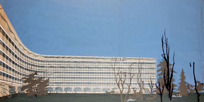 Jean Tschumi Drawings Exhibited at MoMA